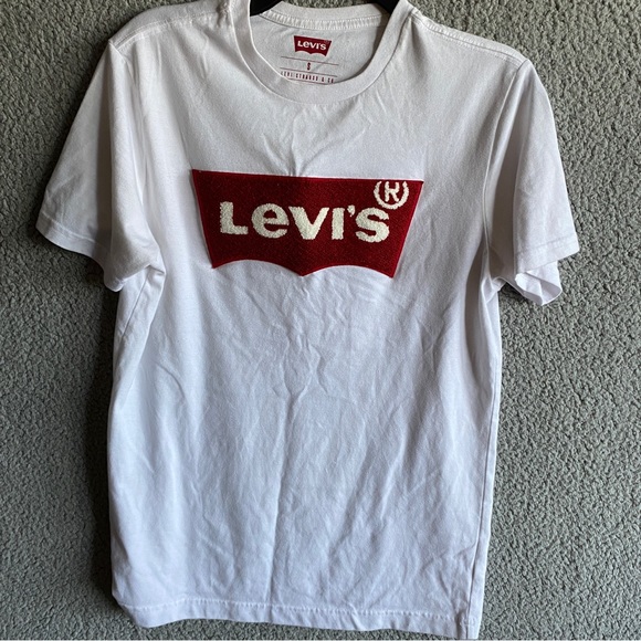 ) Levi’s T shirt Mens Size S Small White Tee Logo - Picture 3 of 12
